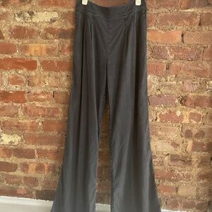 Cuyana Linen Pleated Wide-Leg Pant XS Black